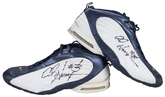 Lot of (4) Game Used Sneakers Gifted To Tyronn Lue Featuring Harrington, Walker, Rice & Collier - 3 Signed (Player LOA & JSA)